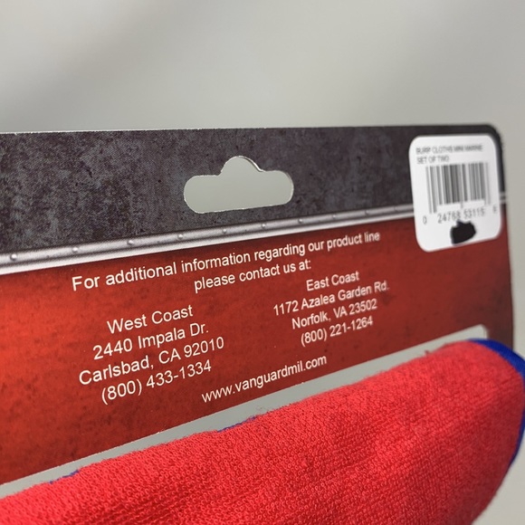 Set of 2 Burp cloths mini marine nwt by vanguard - Picture 9 of 17